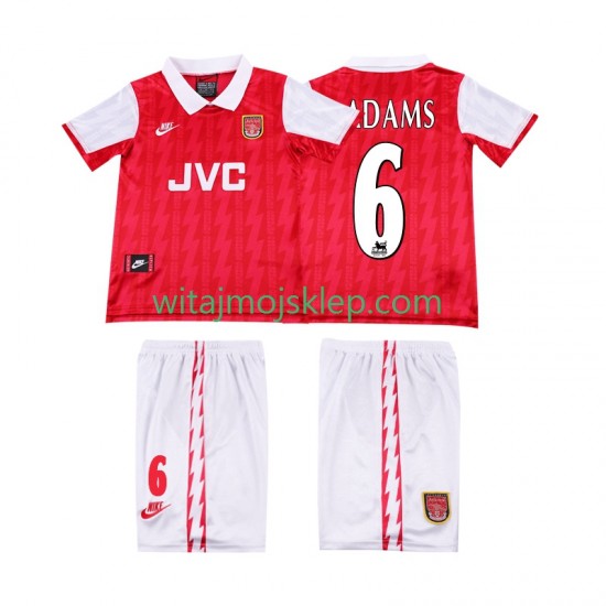 Koszulka Arsenal ADAMS 6 1996 Retro Dziecięca Stroje Domowe 1994 Krótkie Rękawy
