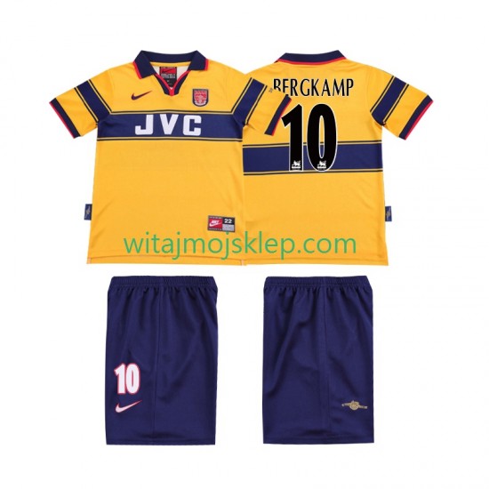 Koszulka Arsenal BERGKAMP 10 1997 Retro Dziecięca Stroje Wyjazdowe 1999 Krótkie Rękawy