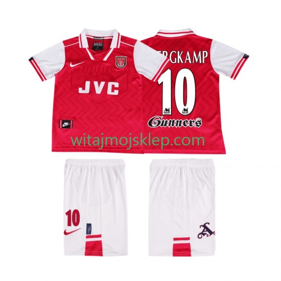 Koszulka Arsenal BERGKAMP 10 1996 1997 Retro Dziecięca Stroje Domowe Krótkie Rękawy