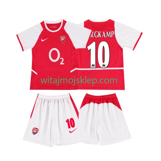 Koszulka Arsenal BERGKAMP 10 2003 Retro Dziecięca Stroje Domowe 2002 Krótkie Rękawy