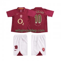 Koszulka Arsenal BERGKAMP 10 2005 Retro Dziecięca Stroje Domowe 2006 Krótkie Rękawy