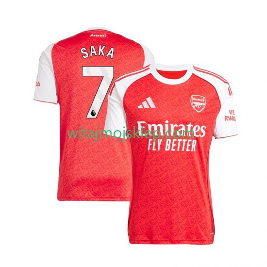 Koszulka Arsenal Bukayo Saka 7 Męska Stroje Domowe 2025-2026 Krótkie Rękawy