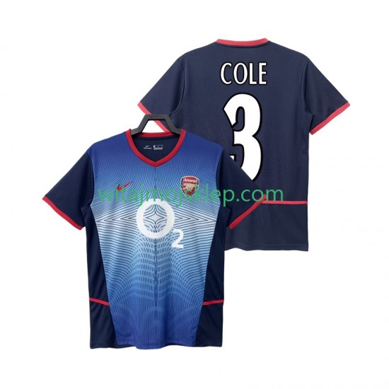 Koszulka Arsenal COLE 3 Retro Męska Stroje Wyjazdowe 2004 2002 Krótkie Rękawy
