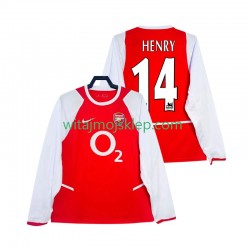 Koszulka Arsenal Henry 14 2003 Retro Męska Stroje Domowe 2002 Długie Rękawy