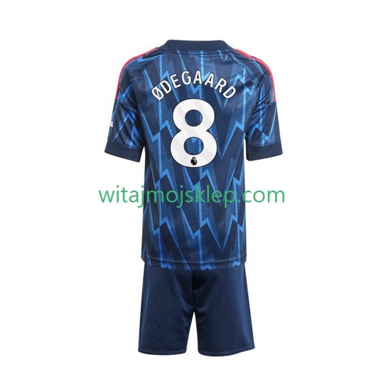 Koszulka Arsenal Martin Odegaard 8 Dziecięca Stroje Wyjazdowe 2025-2026 Krótkie Rękawy