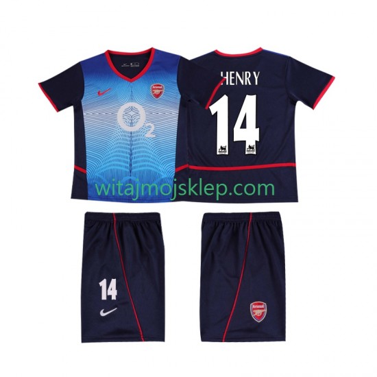 Koszulka Arsenal Thierry Henry 14 Retro Dziecięca Stroje Wyjazdowe 2004 2002 Krótkie Rękawy