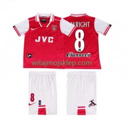 Koszulka Arsenal WRIGHT 8 1996 1997 Retro Dziecięca Stroje Domowe Krótkie Rękawy