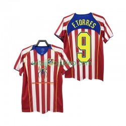 Koszulka Atlético Madryt F TORRES 9 2005 Retro Męska Stroje Domowe 2004 Krótkie Rękawy