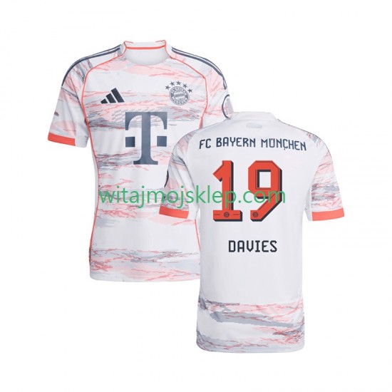 Koszulka Bayern Monachium Alphonso Davies 19 Męska Stroje Wyjazdowe 2025-2026 Krótkie Rękawy