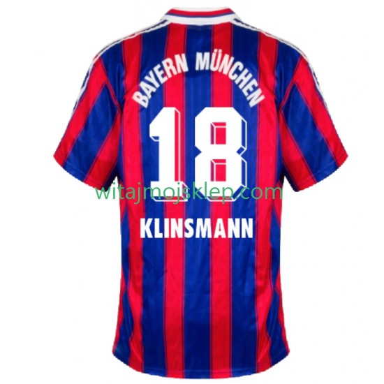 Koszulka Bayern Monachium Klinsmann 18 1995 1997 Retro Męska Stroje Domowe Krótkie Rękawy