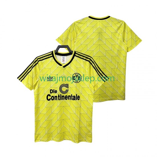 Koszulka Borussia Dortmund 1988 1989 Retro Męska Stroje Domowe Krótkie Rękawy