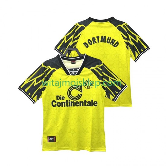 Koszulka Borussia Dortmund 1995 Retro Męska Stroje Domowe 1994 Krótkie Rękawy