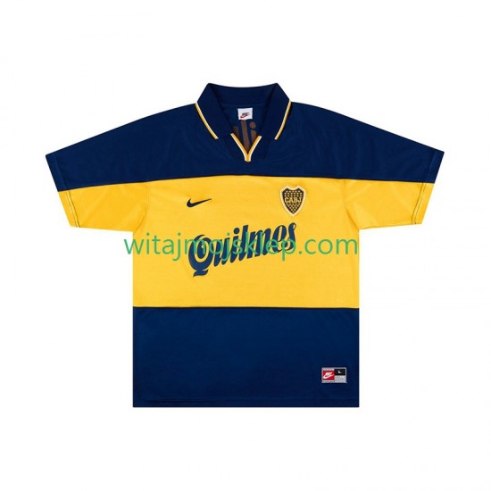 Koszulka CA Boca Juniors 2000 Retro Męska Stroje Domowe 1999 Krótkie Rękawy