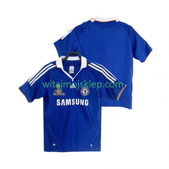 Koszulka Chelsea 2007 Retro Męska Stroje Domowe 2008 Krótkie Rękawy