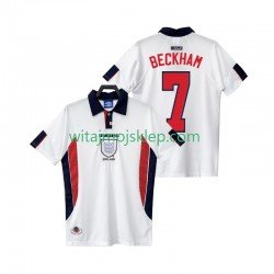 Koszulka Reprezentacja Anglii BECKHAM 7 Retro Męska Stroje Domowe 1998 Krótkie Rękawy