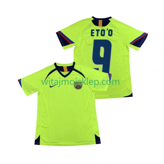 Koszulka FC Barcelona ETOO 9 2005 Retro Męska Stroje Wyjazdowe 2006 Krótkie Rękawy