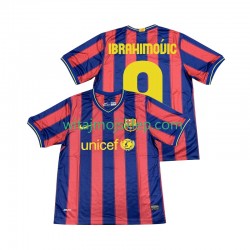 Koszulka FC Barcelona Ibrahimović 9 2009 Retro Męska Stroje Domowe 2010 Krótkie Rękawy