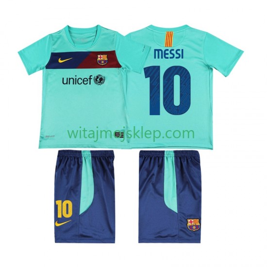 Koszulka FC Barcelona Lionel Messi 10 Retro Dziecięca Stroje Wyjazdowe 2011 2010 Krótkie Rękawy