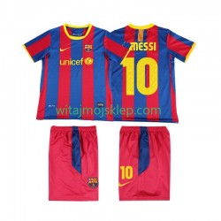 Koszulka FC Barcelona Lionel Messi 10 Retro Dziecięca Stroje Domowe 2011 2010 Krótkie Rękawy