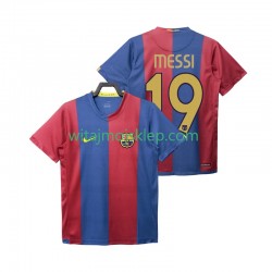 Koszulka FC Barcelona Lionel Messi 19 2007 Retro Męska Stroje Domowe 2006 Krótkie Rękawy