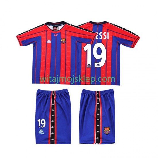 Koszulka FC Barcelona Lionel Messi 19 1997 Retro Dziecięca Stroje Domowe 1998 Krótkie Rękawy