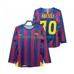 Koszulka FC Barcelona Lionel Messi 30 Champions League 2005 Retro Męska Stroje Domowe 2006 Długie Rękawy