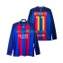 Koszulka FC Barcelona Neymar JR 11 2016 2017 Retro Męska Stroje Domowe Długie Rękawy