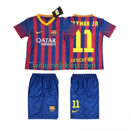 Koszulka FC Barcelona Neymar JR 11 2013 2014 Retro Dziecięca Stroje Domowe Krótkie Rękawy