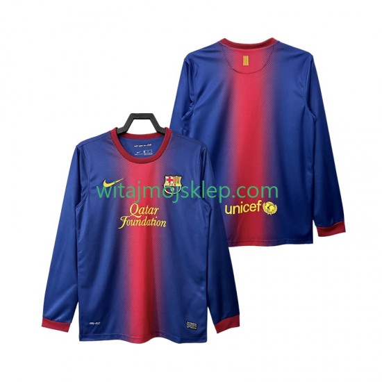 Koszulka FC Barcelona 2012 2013 Retro Męska Stroje Domowe Długie Rękawy