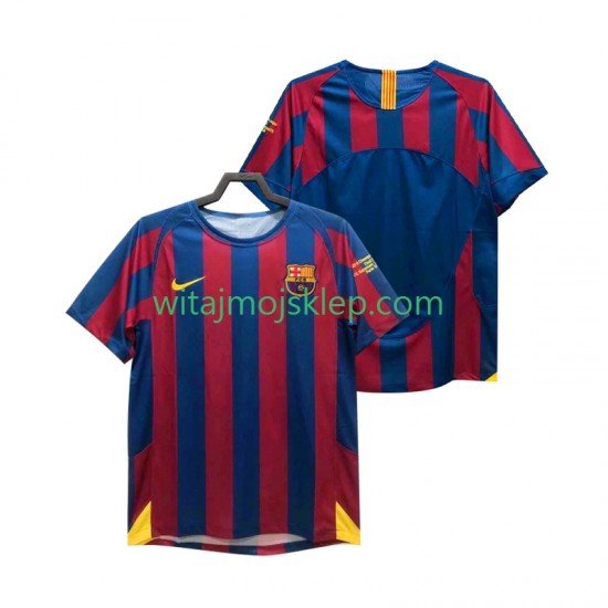 Koszulka FC Barcelona Champions League 2005 Retro Męska Stroje Domowe 2006 Krótkie Rękawy