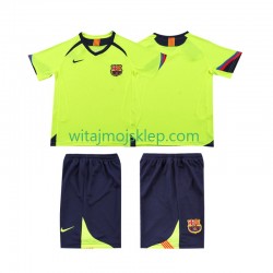 Koszulka FC Barcelona 2005 Retro Dziecięca Stroje Wyjazdowe 2006 Krótkie Rękawy