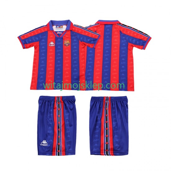 Koszulka FC Barcelona 1996 1997 Retro Dziecięca Stroje Domowe Krótkie Rękawy