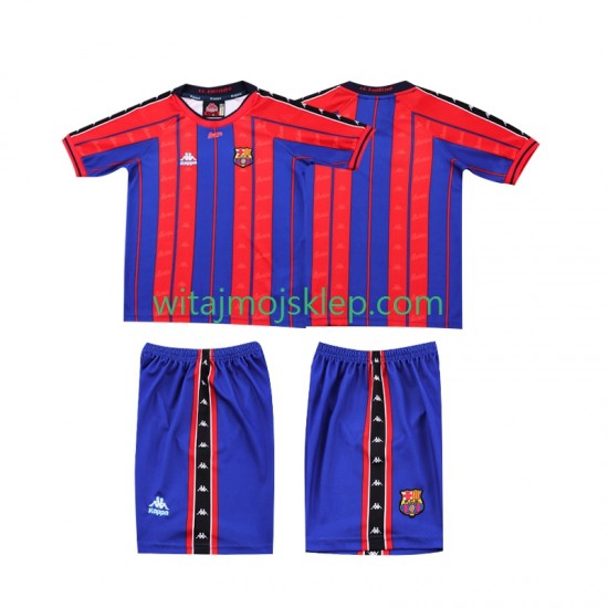 Koszulka FC Barcelona 1997 Retro Dziecięca Stroje Domowe 1998 Krótkie Rękawy