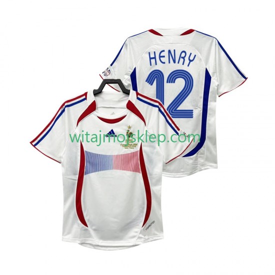 Koszulka Reprezentacja Francji Henry 12 Retro Męska Stroje Wyjazdowe 2006 Krótkie Rękawy