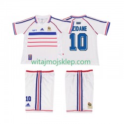 Koszulka Reprezentacja Francji ZIDANE 10 Retro Dziecięca Stroje Wyjazdowe 1998 Krótkie Rękawy