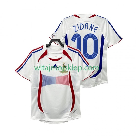 Koszulka Reprezentacja Francji ZIDANE 10 Retro Męska Stroje Wyjazdowe 2006 Krótkie Rękawy