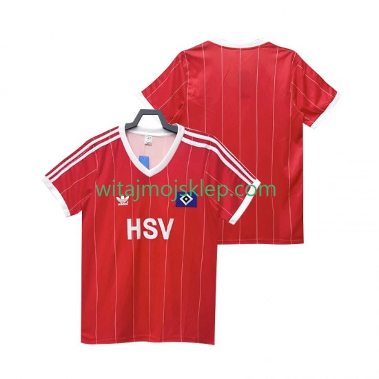 Koszulka Hamburger SV 1983 1984 Retro Męska Stroje Wyjazdowe Krótkie Rękawy