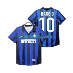 Koszulka Inter Mediolan BAGGIO 10 Retro Męska Stroje Domowe 1998 1999 Krótkie Rękawy