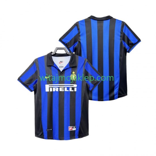 Koszulka Inter Mediolan Retro Męska Stroje Domowe 1998 1999 Krótkie Rękawy