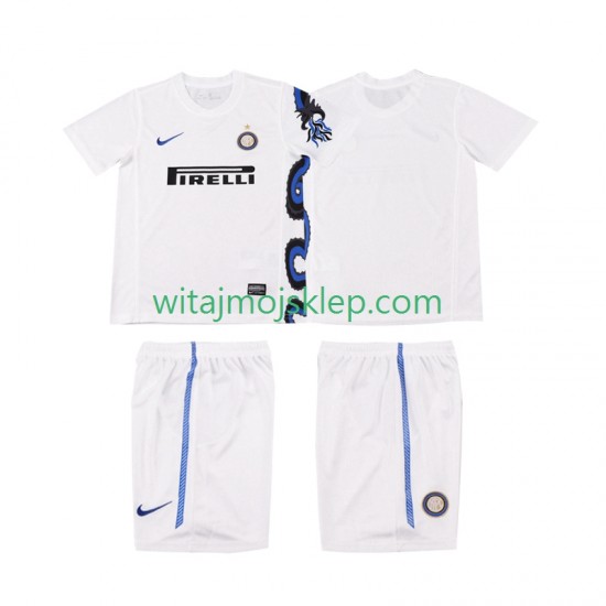 Koszulka Inter Mediolan Retro Dziecięca Stroje Wyjazdowe 2011 2010 Krótkie Rękawy