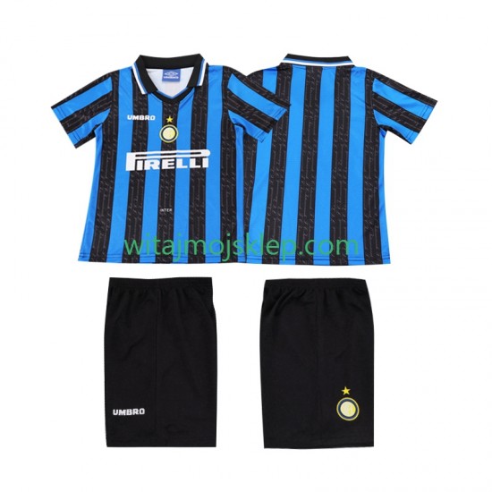 Koszulka Inter Mediolan 1997 Retro Dziecięca Stroje Domowe 1998 Krótkie Rękawy