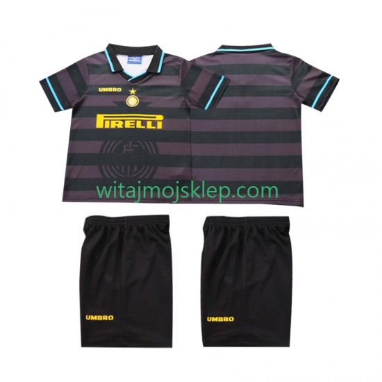 Koszulka Inter Mediolan 1997 Retro Dziecięca Trzeci Strój 1998 Krótkie Rękawy