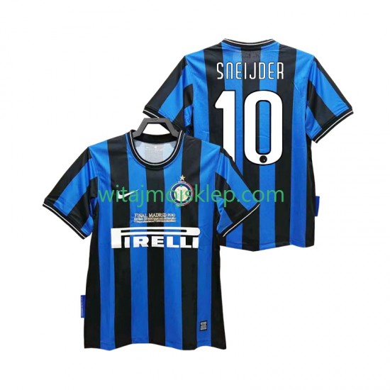 Koszulka Inter Mediolan SNEIJDER 10 2009 Retro Męska Stroje Domowe 2010 Krótkie Rękawy