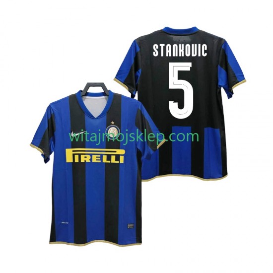 Koszulka Inter Mediolan STANKOVIC 5 Champions League 2009 Retro Męska Stroje Domowe 2008 Krótkie Rękawy