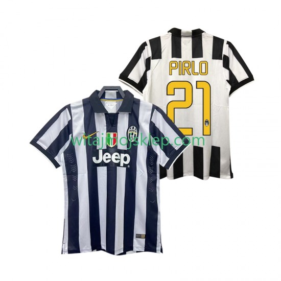 Koszulka Juventus Andrea Pirlo 21 2014 2015 Retro Męska Stroje Domowe Krótkie Rękawy