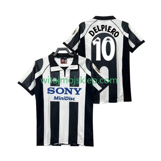 Koszulka Juventus DEL PIERO 10 1997 Retro Męska Stroje Domowe 1998 Krótkie Rękawy