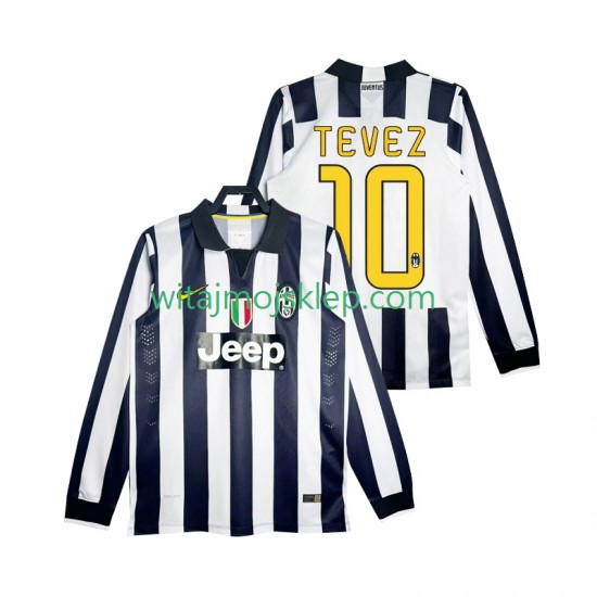 Koszulka Juventus TEVEZ 10 2014 2015 Retro Męska Stroje Domowe Długie Rękawy