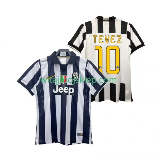 Koszulka Juventus TEVEZ 10 2014 2015 Retro Męska Stroje Domowe Krótkie Rękawy