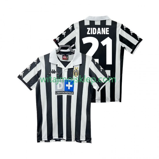 Koszulka Juventus ZIDANE 21 2000 Retro Męska Stroje Domowe 1999 Krótkie Rękawy