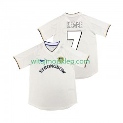 Koszulka Leeds United KEANE 7 2000 2001 Retro Męska Stroje Domowe Krótkie Rękawy